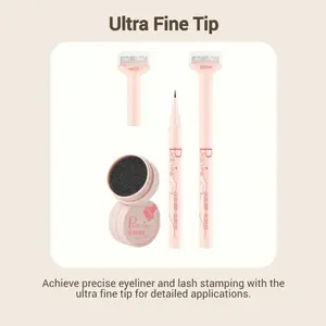 2-in-1 Eyelash Stamp & Eyeliner Pen, Lower Lash Stamp with Ultra Fine Tip, Waterproof Quick-Drying Eye Makeup