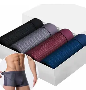 Breathable mesh ice mesh underwear men's boxer briefs fashionable men's underpants Menswear Lingerie Outdoorfun Fathersdaygift Athletic