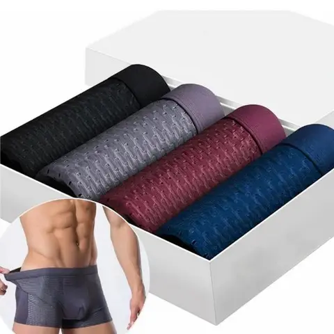 Breathable mesh ice mesh underwear men's boxer briefs fashionable men's underpants Menswear Lingerie Outdoorfun Fathersdaygift Athletic