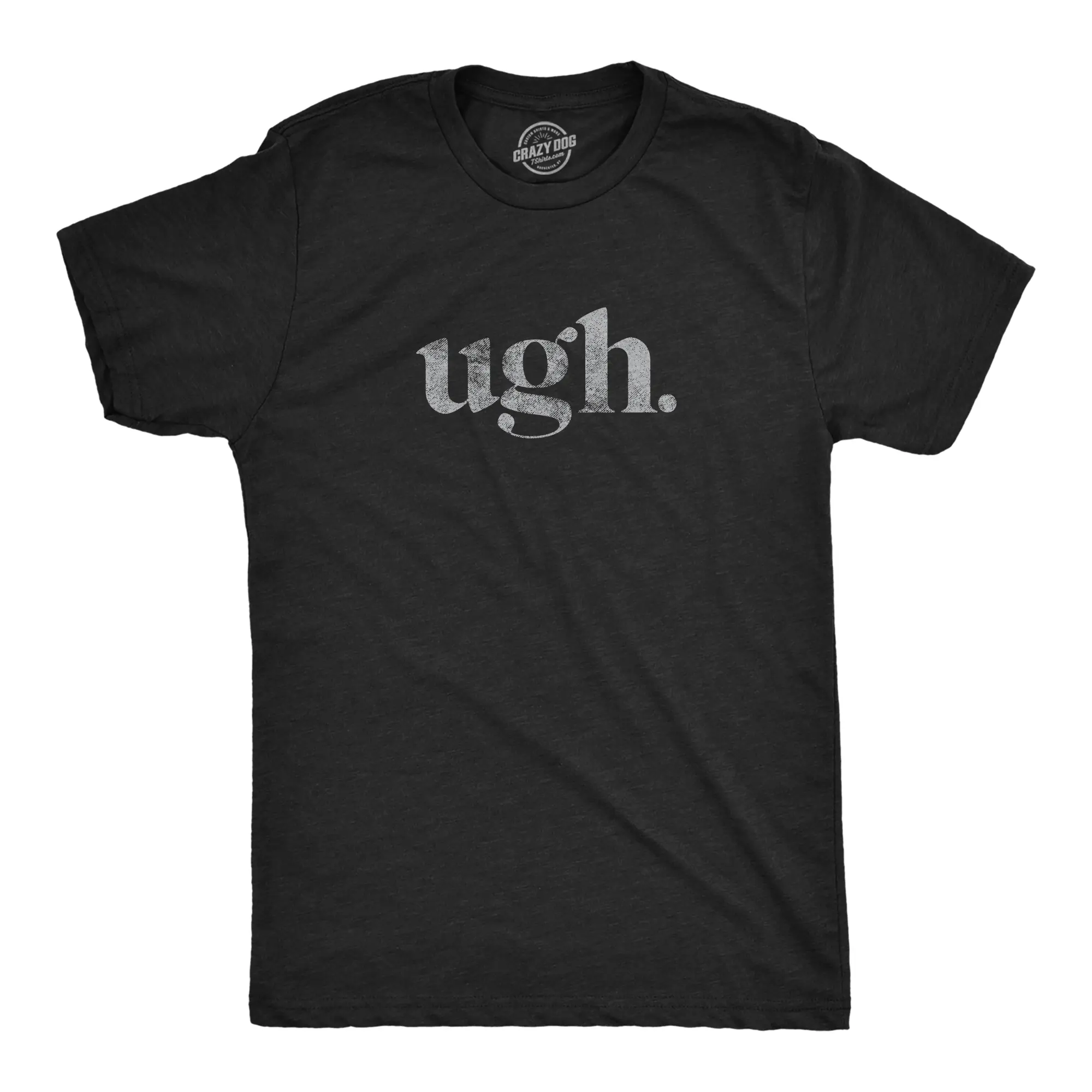 Mens Ugh. T Shirt Funny Sarcastic Eye Roll Graphic Novelty Vintage Tee Mens Funny T Shirts Cool Vintage Fashion T-Shirt Gift Classic Menswear Funny Introvert Short Sleeve Novelty Tees for Guys Black