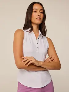 Sleeveless Scarlett Polo - Arctic | Greyson Clothiers