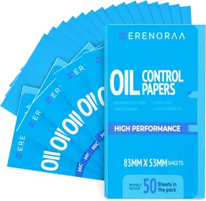 Oil Blotting Sheets for Face - Portable 1x50 Blue Oil Wipes Sheets for Face Japanese High Performance Technology Makeup Blotting Paper -Grain Free Softer Oil Pads Absorbing Face Oil Tissues for Face