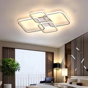 Modern LED Ceiling Light, Geometric Lines Design, Ideal for Bedroom Living Room Dining Study Office Lighting, Indoor Lighting, Ceiling Led Lights