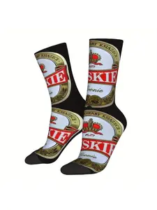 1pc Beer Design Men's Novelty Socks Crew Sock Pattern Prints Casual Daily Socks