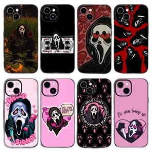 Horror Scream Ghostface Fear Phone Cases for IPhone 17 Promax Pro Air 16 Plus 15 14 13 12 11 Classic Black Soft Shell Shockproof Protective Cover