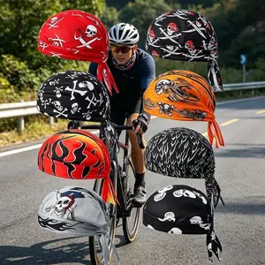 8 Pack Doo Rags for Men – Skull Cap Helmet Liner, Sweat Wicking Cooling Bandana for Cycling Motorcycle, Breathable Do Rag for Hair Drying, Running & Gym