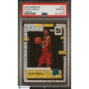 Ochai Agbaji PSA 2022 Panini Donruss #214 10