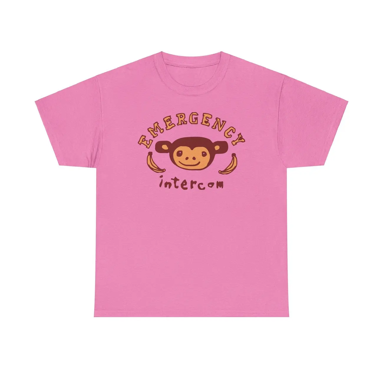 Emergency Intercom Monkey Logo Unisex Heavy Cotton Tee Shirt, Cute Baby Tee, Gift for Girl, 90's baby tee