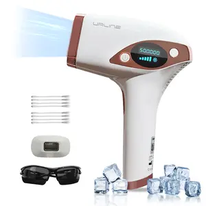 Hair Removal for Women/Men 15.5J High Energy IPL Hair Removal Device with Painless Ice Cooling on Facial Legs Bikini Line with Razor & Goggles IPL Hair Remover Device