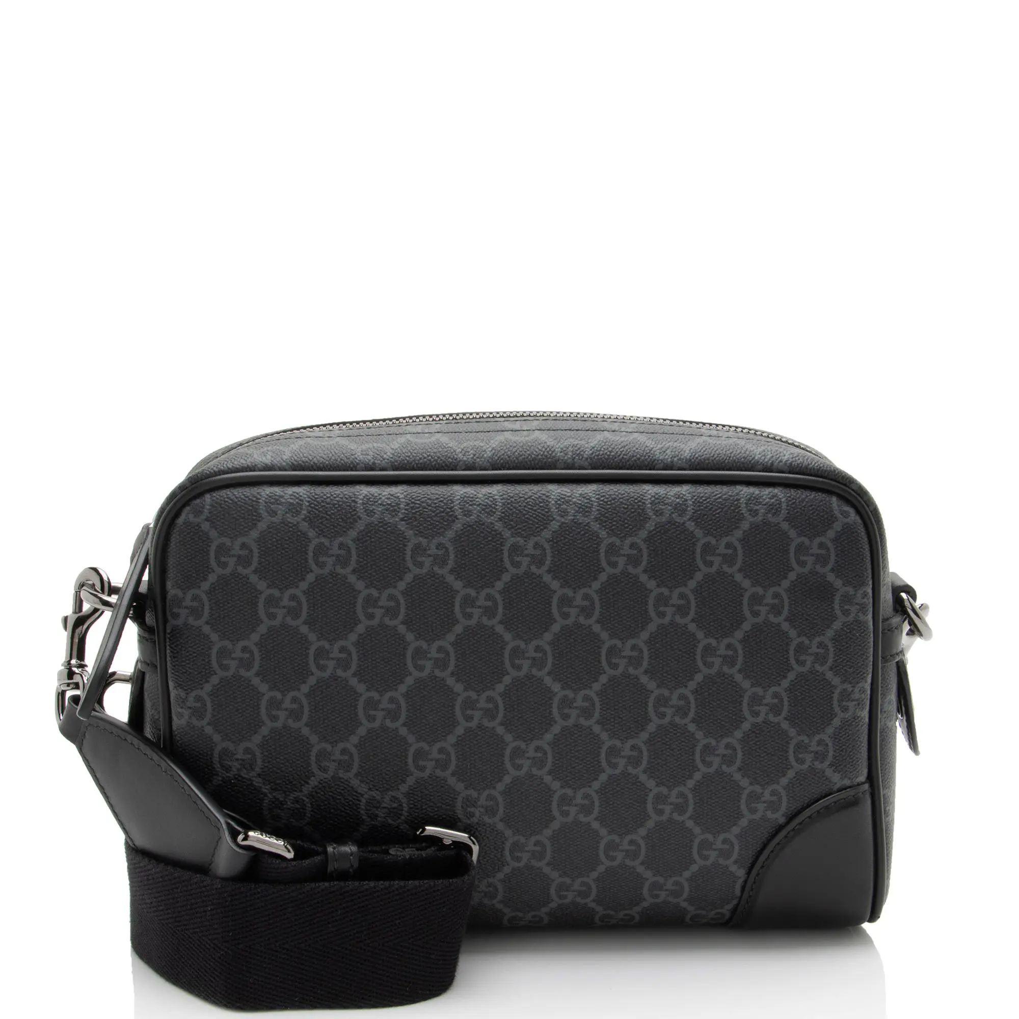 Pre-owned GUCCI Leather Crossbody Bags GG Supreme Emblem Small Crossbody