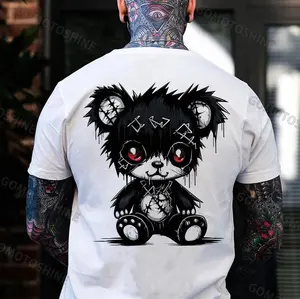 BAD TEDDY BEAR Print Men's T-Shirt