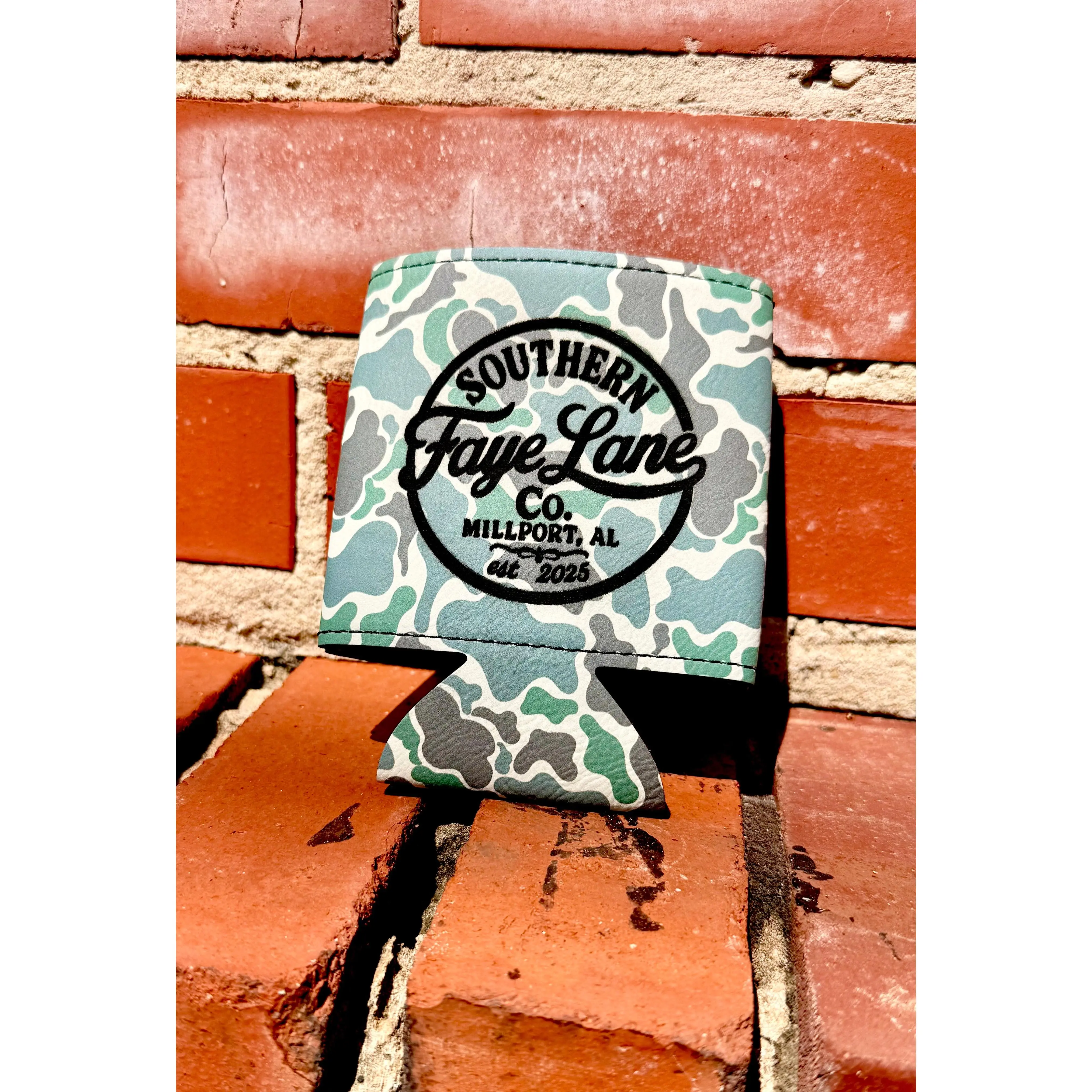 Sage Camo Southern Faye Lane Co. Koozie