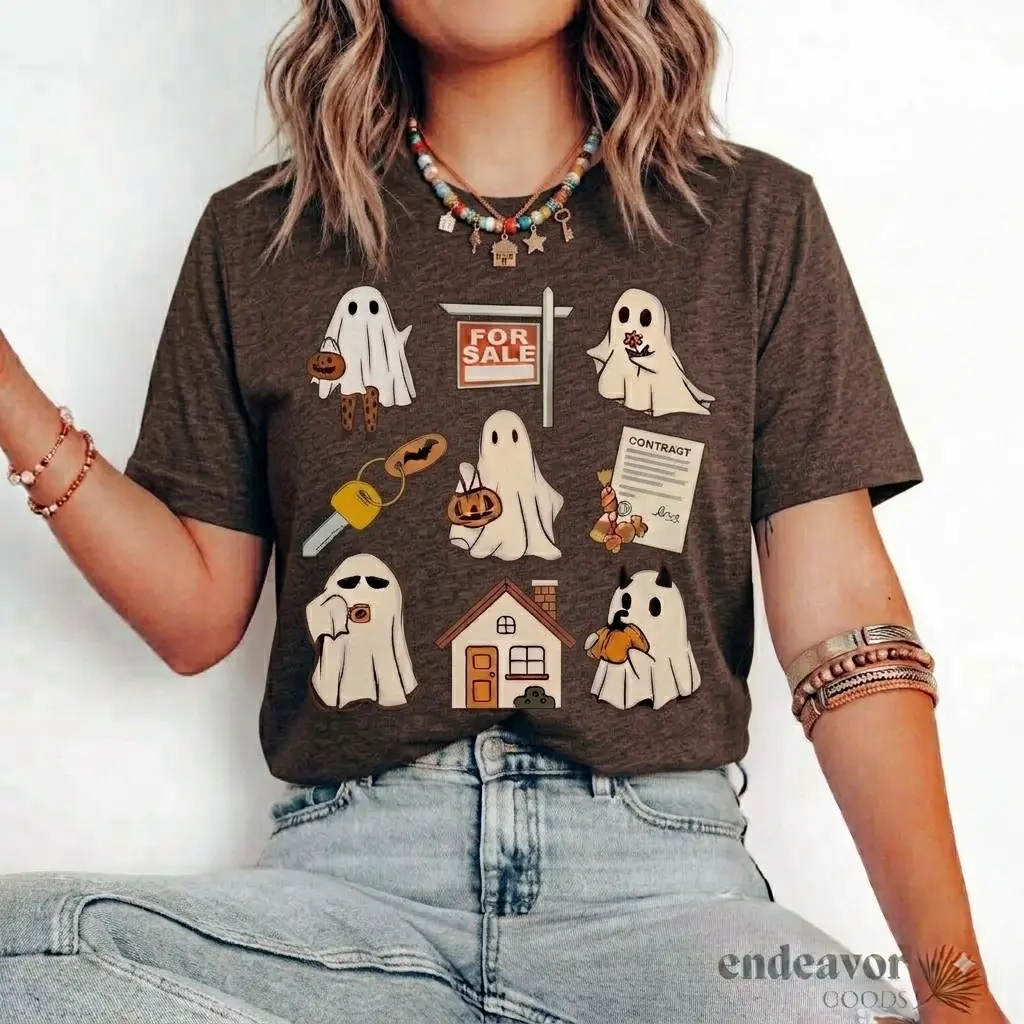 Real Estate Halloween Shirt Cute Real Estate Agent Shirt Fall Real Estate Gift for Real Estate Agent Halloween Real Estate Broker Mortgage
