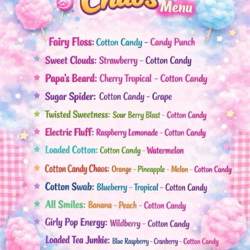 12-Pack Cotton Candy Chaos Loaded Tea Bundle | Mixed Flavors | Caffeinated Flavored Beverage Mix Packets | One the go | Nostalgic-Inspired Flavors