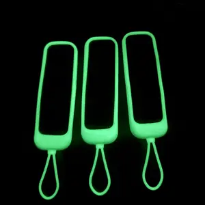 Luminous Silicone Remote Control Cover, 1 Count Remote Control Protector with Lanyard, Compatible with Roku Express 4K + HD Premiere Streambar