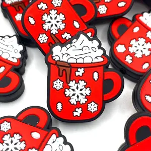 1pc Mugs & Mistletoe Silicone Focal Beads - Christmas Drinks Craft & DIY Supplies for Beadable Accessories