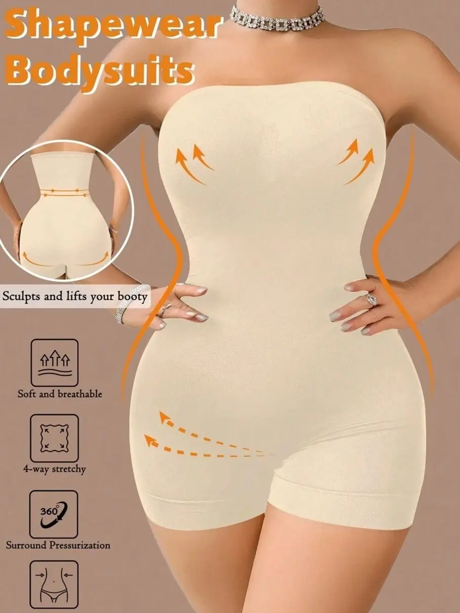 Seamless Body Shaper Bodysuit, Tummy Control & Butt Lifter, Comfortable Shapewear for Daily Use