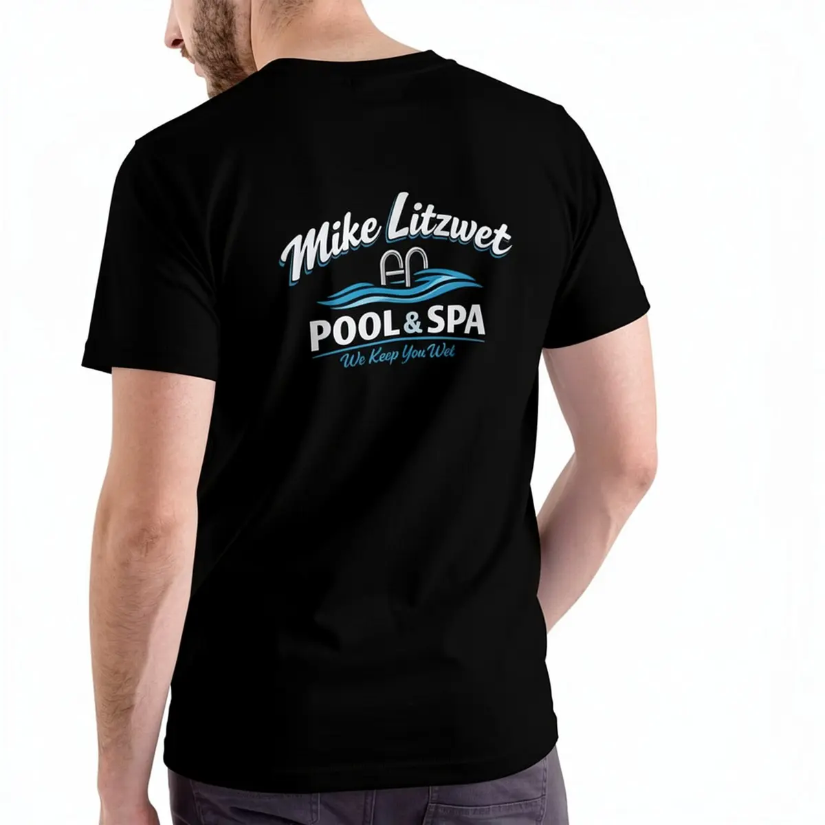 'Mike Litzwet' Funny Graphic Print T-Shirt, Unisex Short-Sleeve Heavy Cotton Streetwear Top with a Classic Round Neck, Shortsleeve, Relaxed Cut