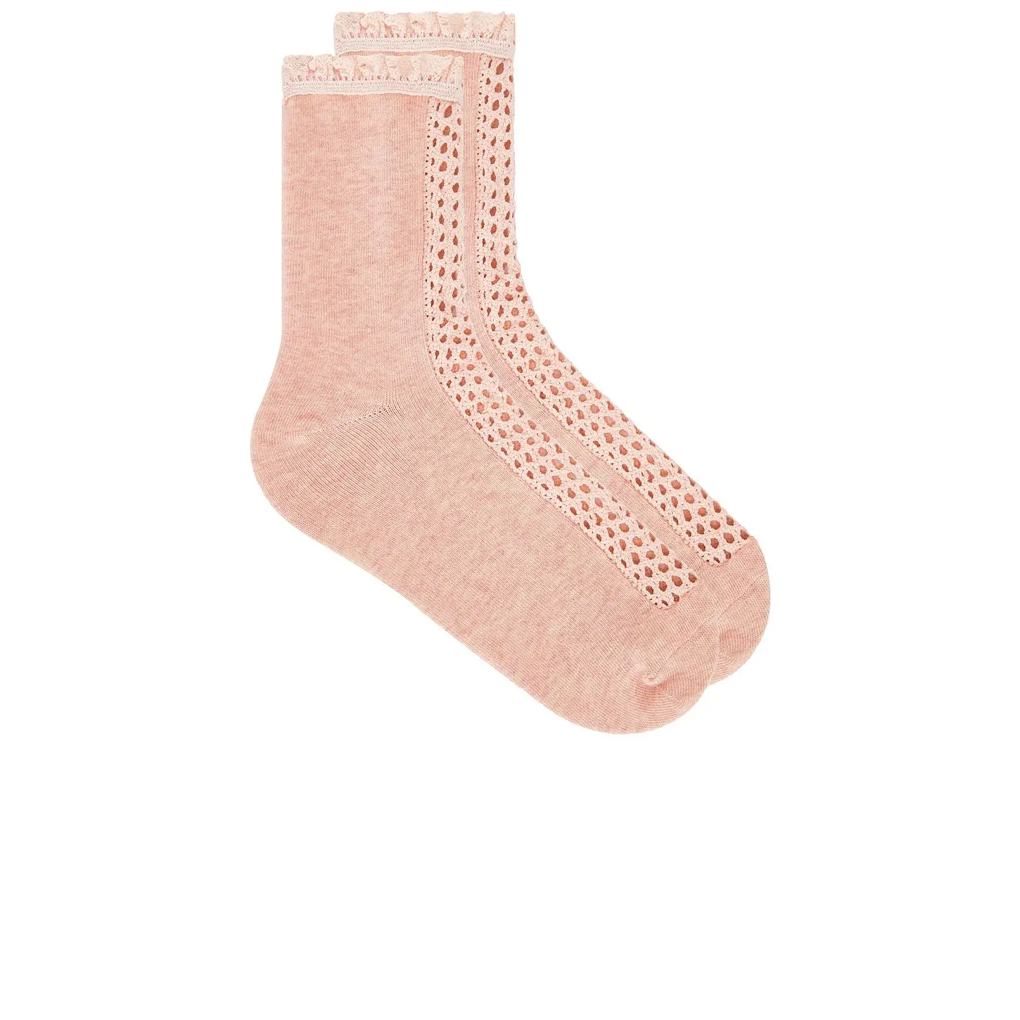 Free People Rubies Crochet Socks in Strawberry