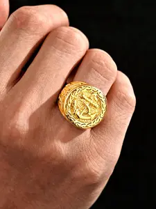 Luxury Titanium Steel Anchor Ring for Men, Durable Stainless Steel Jewelry, Fashionable Daily Wear Gift, Christmas Present, Stackable Rings