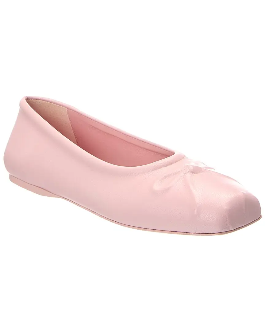 Marni Bow Leather Ballerina Flat