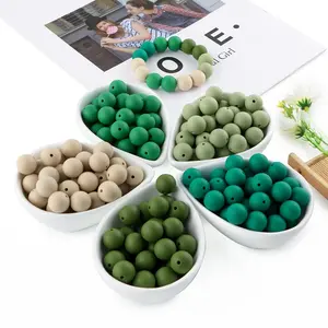 15mm Silicone Bead, 45pcs/set Colorful Beads, DIY Jewelry Making Supplies for Bracelet Necklace Earrings, DIY Round Jewelry Making Accessories