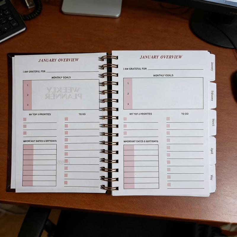 Weekly Planner 2026 New Design Spiral Bound Planner for Self-Discipline, Perfect Gift for Friends and Family, Stylish and Functional