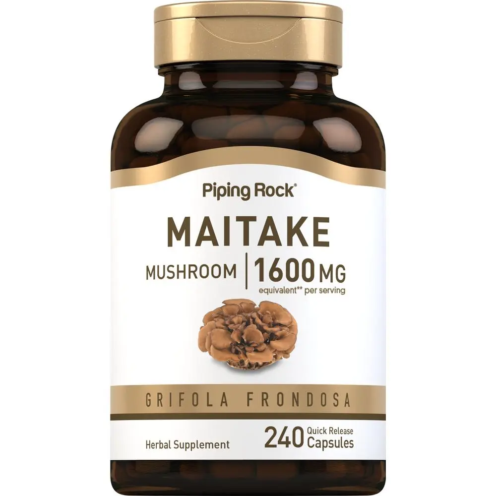 Piping Rock Maitake Mushroom Extract | 1600mg | 240 Capsules | Herbal Supplement | Non-GMO, Gluten Free
