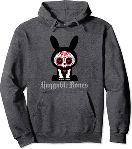 Skelanimals Jack Rabbit Huggable Bones Sugar Skull Portrait Pullover Hoodie - Michaelapa Shop 83B0CTB5K3ZP