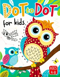 Dot to Dot for Kids Ages 4-8: 100 Fun and Engaging Number Puzzles to Count, Trace, and Color Cute Animals, Vehicles, Dinosaurs, Fruits