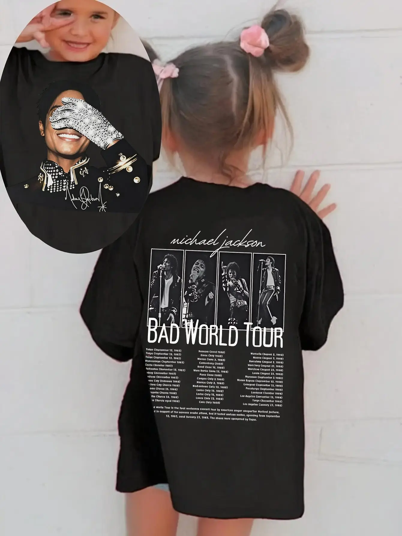 Kids' 2026 Michael Jackson Biographical Movie Graphic Printed Tees, Short-Sleeved King Fan Merch Tops