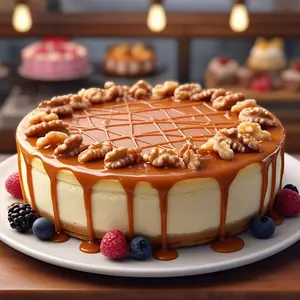 Andy Anand Gluten-Free Caramel Walnut Cake, 9-Inch, 2.6 lb – Freshly Baked, Gourmet Gift, All-Natural, No Preservatives, Birthday Gift Box