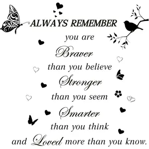 Inspirational Quote Wall Decal - Positive Stickers for Home Office, Classroom & Bedroom with Spiritual Sayings and Word Decals