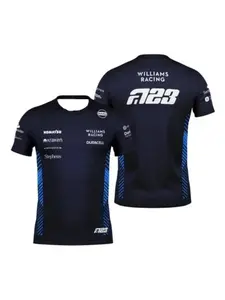 Collector's Edition Williams F1 Team T-Shirt, featuring Carlos Sainz and Alex Albon, is a men's, unisex, and children's version of a racing fan T-shirt with a 3D print.