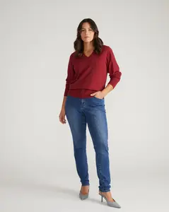 Joni High Rise Curve Jeans for Women - Casual Slim Leg Stretch Denim with a No-Gap Waist and Deep Pockets, 32 Inch Inseam