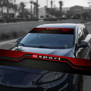 51.18 x 7.87 Car Windshield Sticker - Universal Car Sticker, Super Strong Adhesion, Suitable for Cars, Self-Adhesive, Glossy Surface, Perfect for Anime Enthusiasts, Car Decoration| Sports Style| Glossy Surface, Windshield Banners