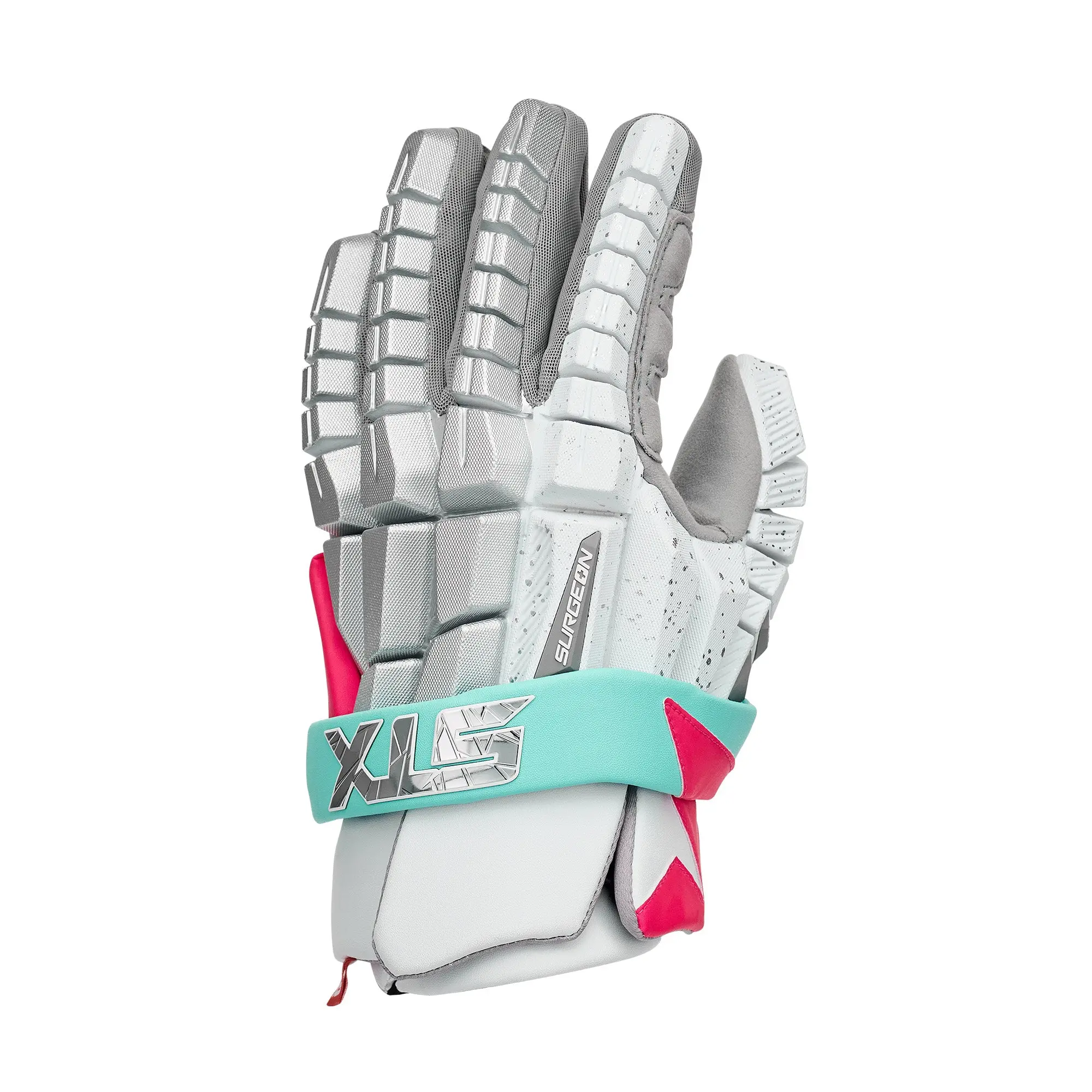 Surgeon RZR 2 Pro Lacrosse Gloves - South Beach Limited Edition with AX Suede Palms, SUPERFLEX PLUS Back of Hand Design & a Custom Unique-to-You Fit, Players In Pll, Breathable Football Goalkeeping Gloves