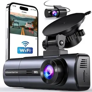 3 Channel 4K Dash Cam + 5GHz WiFi & APP Control!🚗Non-rechargeable, must be used while plugged in.