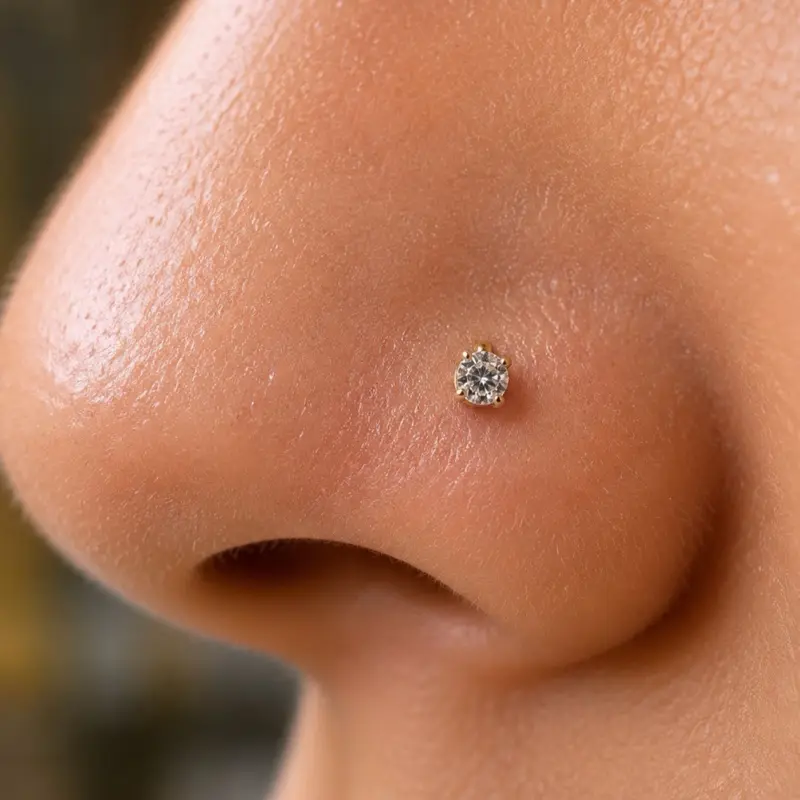 Pircing de nariz de  oro 10k