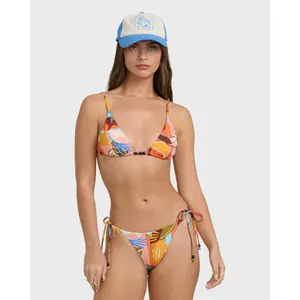 Lei Daze Tall Slide Triangle Bikini Top - Multi