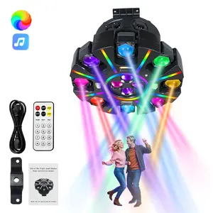 XDV 8-Eye RGBW Moving Head Light – Red & Green Laser, 38 RGB Strips, Strobe & DMX512 Sound-Active Ambiance Lighting for Home, Parties & Gatherings