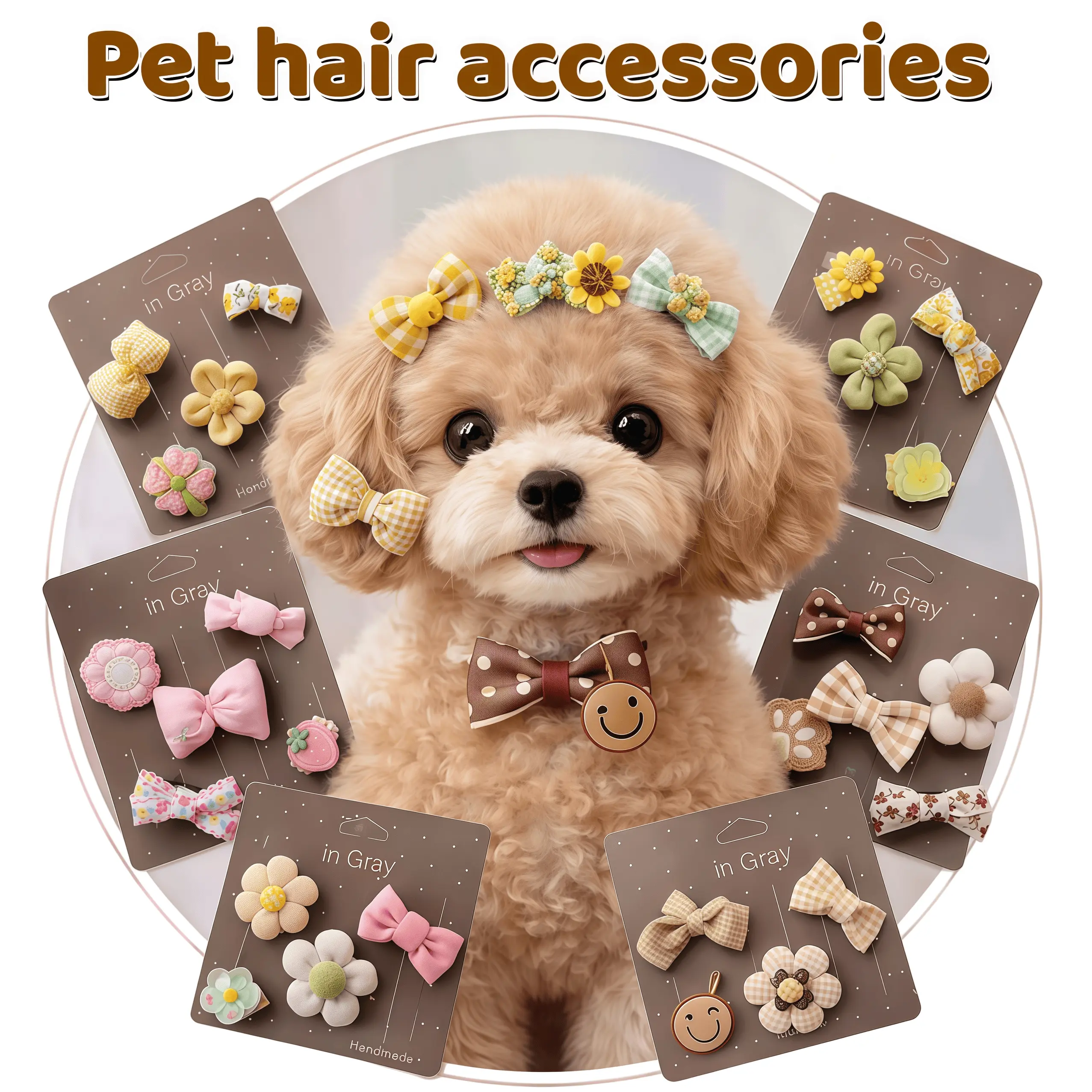 Dog & Cat Hair Clip - Functional Accessory with Versatile Design, Unbroken, Easy-to-Use Stylish Mini Pet Hair Pin for Yorkshire Terriers