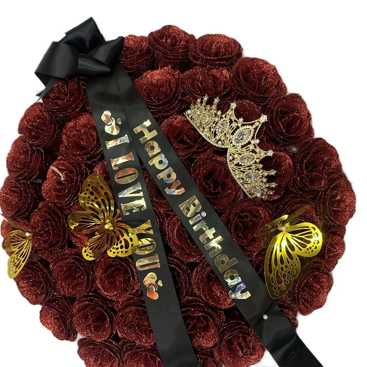 Bouquet Glitter Roses - Elegant Floral Arrangement with Glitter Accents for Special Occasions