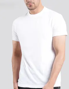 White Blank CVC Crew Neck T-Shirts – 60/40 Cotton Polyester Blend, Ideal for HTV, Embroidery & Screen Printing, Bulk Basic Tees for Custom Apparel