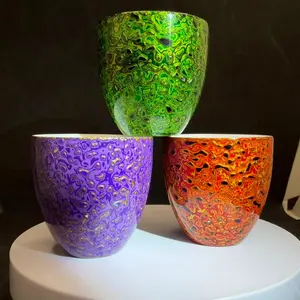 Handcrafted Lacquer Porcelain Tea Cup – High-Fired Porcelain