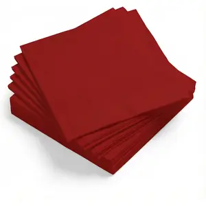 100 Pack  Napkins, 5x5 Inches Christmas Disposable Paper Napkins for Party Anniversary Wedding Birthday Bridal  Shower (100,Red)