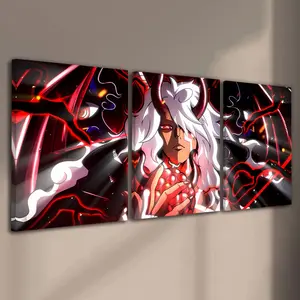 3pcs/Set Wooden Framed, Anime Imu Poster, Anime Devil Fruit Art Print, King of the World Character Wall Art Canvas Painting, For Bedroom, Office, Living Room, Home Decor, Gifts for Anime Fans