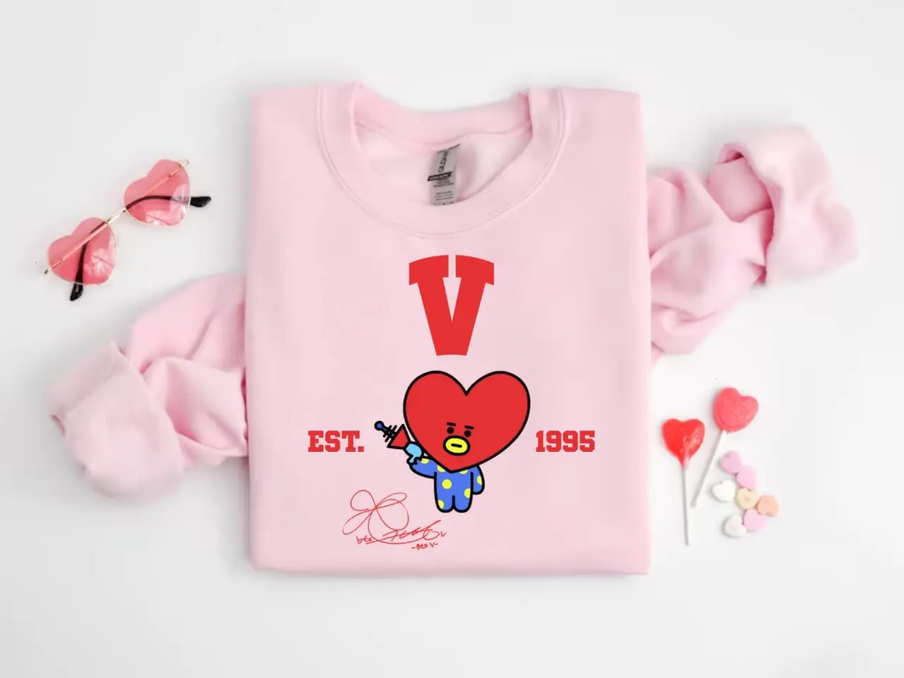 V Est.1995 Shirt/Sweatshirt/Hoodie, BT21 Chibi Cute Sweater, Gift for fan, KPOP tour 2026