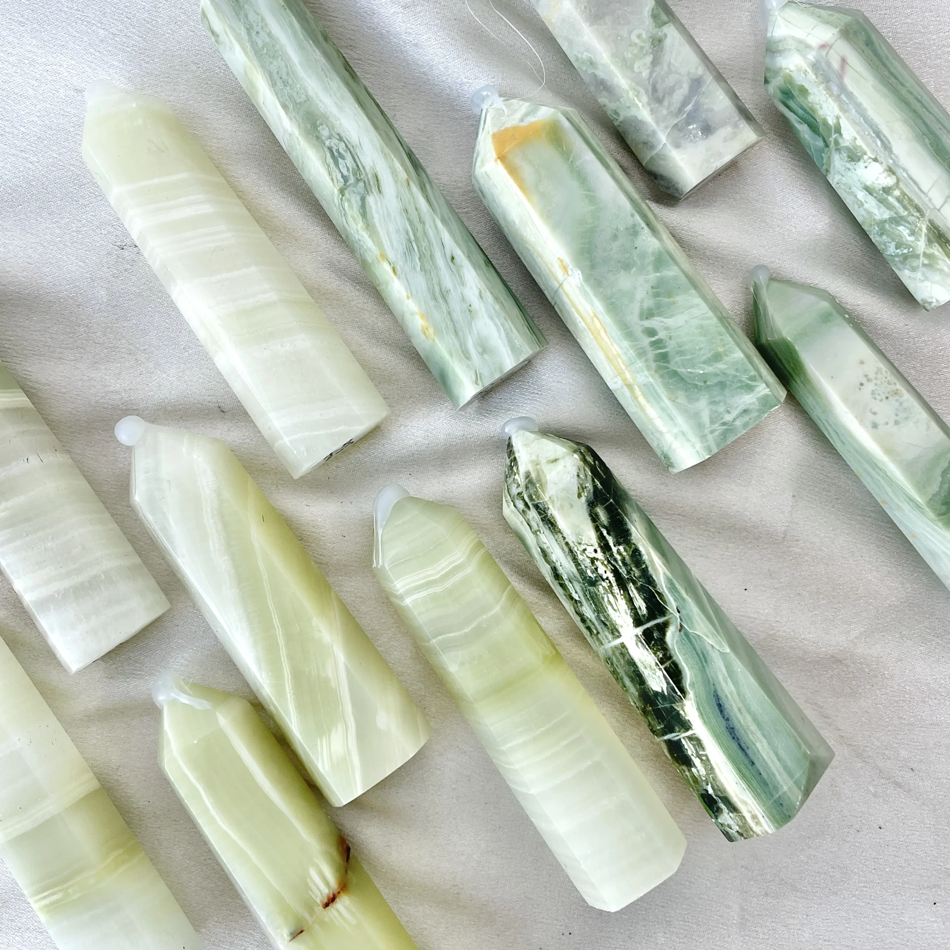 【Crystal Bliss】1 count 3 Inch Polished Natural Gemstone Tower - Unique Decor with Nature's Charm - High-Quality Natural Gemstones - Versatile Home Dec