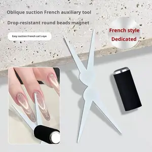 French Cat Eye Gel Design Combo Magnet for Easy Nail Art Tool